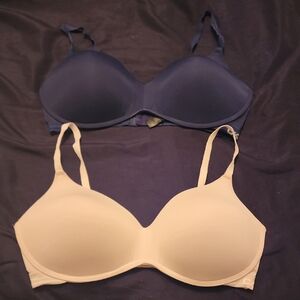 DKNY Navy and Beige Bras